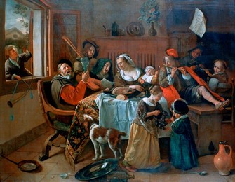 'The Merry Family', 1668. Artist: Jan Steen