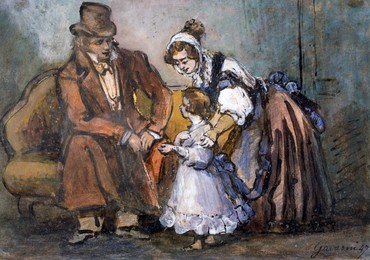 'The Happy Family', 1847. Artist: Paul Gavarni