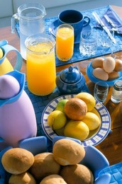 Food and drink on board a catamaran, Praslin, Seychelles, Indian Ocean, Africa