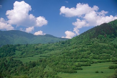 Typical hilly landscape, Vlkonec, Liptov region, Slovakia, Europe