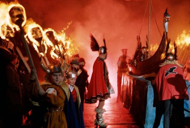Up Helly Aa Fire Festival, Shetlands, Scotland, United Kingdom, Europe