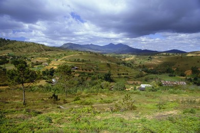 Typical landscape near Dalat, Central Highlands, Vietnam, Indochina, Southeast Asia, Asia