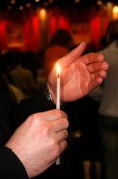 Prayer at Taize meeting, Geneva, Switzerland, Europe