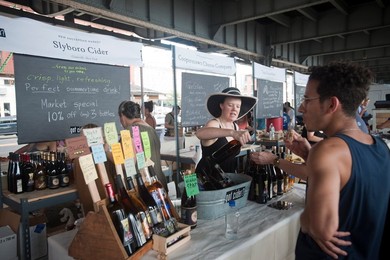 artisanal food market at South Street Seaport