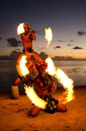 Fire Dance, Viti Levu, Fiji, Melanesia, Oceania, Pacific Islands, Pacific
