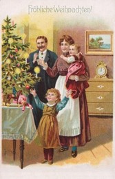 Family distributing Presents / 1904