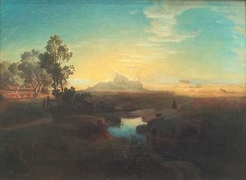 Achenbach / Evening landscape / 1846