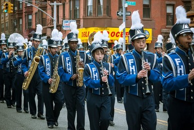 family parade in park Slope
