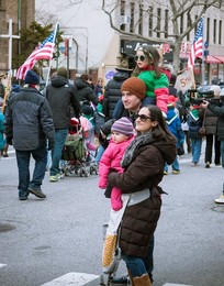 family parade in park Slope