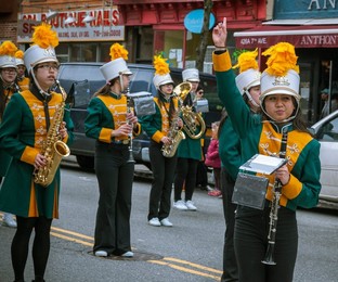 family parade in park Slope