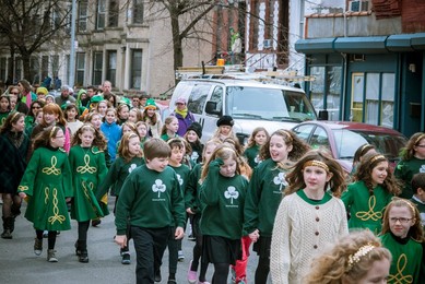 family parade in park Slope