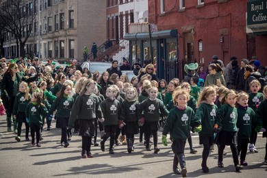 family parade in park Slope