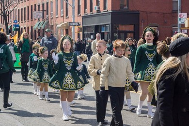 family parade in park Slope