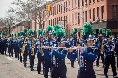 family parade in park Slope