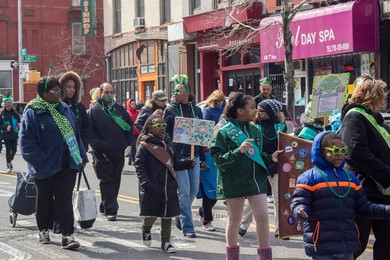 family parade in park Slope