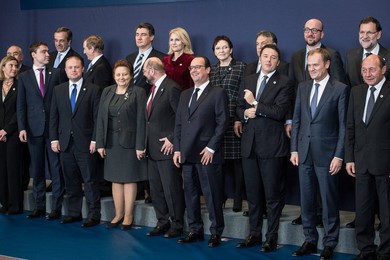 EU head of states  pose for  Family Pict..........