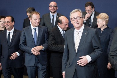 EU head of states together with Donald T..........