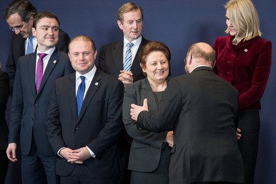 (L-R) Estonian Prime Minister Taavi Riov..........