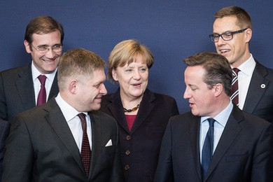 (L-R) Greek Prime Minister Antonis Samar..........