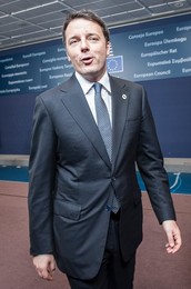 Italian Prime Minister Matteo Renzi duri..........