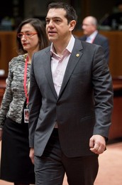 Alexis Tsipras Greek Prime Minister arri..........