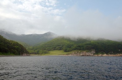 sea landscape. Dalnegorsk city district, Japan sea, Far East, Pr
