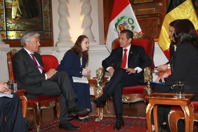 PERU-BELGIUM-MEETING