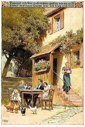 We have a Quiet and Happy Life in our House / after P. Hey / Postcard