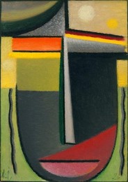 Jawlensky, Abstract head: green-gold