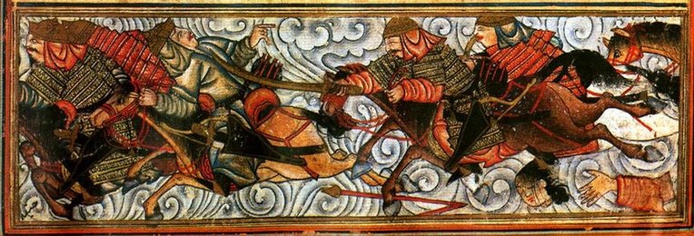 Iran / Arabia: The Battle of Badr (624 CE), from Rashid Al-Din, 'History of the World', c. 1306-1311 CE