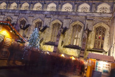 Christmas market in the grounds of the Cathedral.