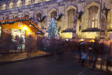 Christmas market in the grounds of the Cathedral.