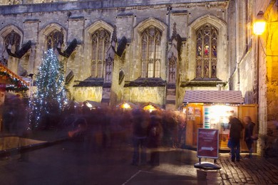Christmas market in the grounds of the Cathedral.