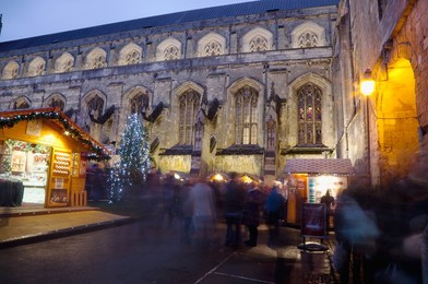 Christmas market in the grounds of the Cathedral.
