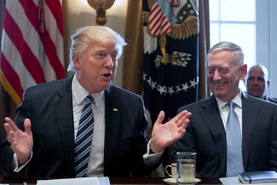 US President Donald J. Trump meets with members of his Cabinet