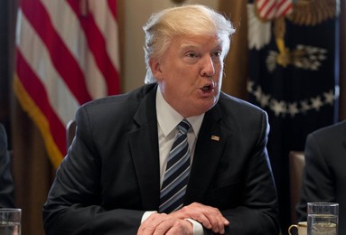US President Donald J. Trump meets with members of his Cabinet