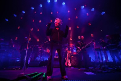 Jamiroquai perform live at the Roundhouse in London