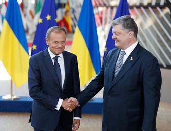 BELGIUM-BRUSSELS-EU-UKRAINE-TUSK-POROSHENKO