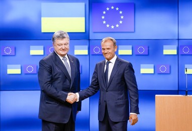 BELGIUM-BRUSSELS-EU-UKRAINE-TUSK-POROSHENKO