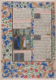 The Temporale; Ash Wednesday. The priest blessing the ashes. Text with decorated initials