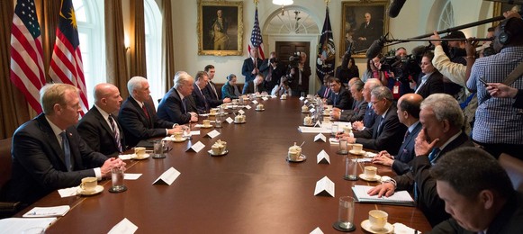 Trump Meets PM Najib Abdul Razak of Malaysia