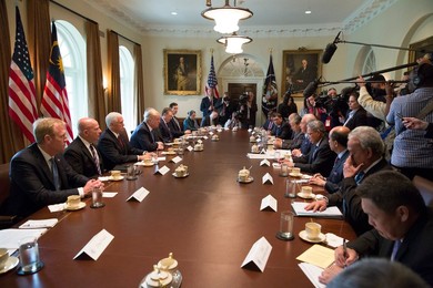 Trump Meets PM Najib Abdul Razak of Malaysia