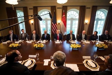 President Trump Meets With Prime Minister Lee of Singapore