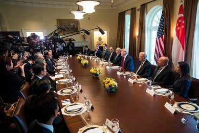 President Trump Meets With Prime Minister Lee of Singapore