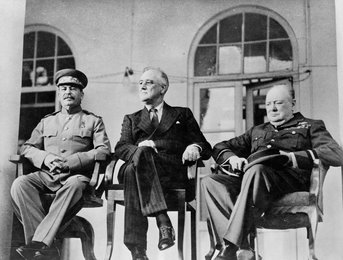 Stalin, Roosevelt, Churchill / Tehran Conference / 1943