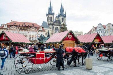 fiacre Christmas Market Prague Czech Republic