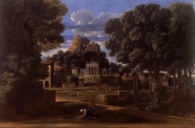 N. Poussin, Landscape with the ashes of Phokion