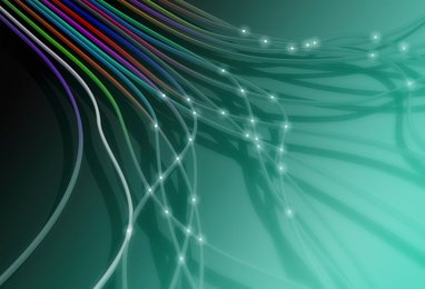 Abstract flowing cables and lights