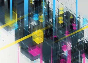 Abstract falling three dimensional geometric structure