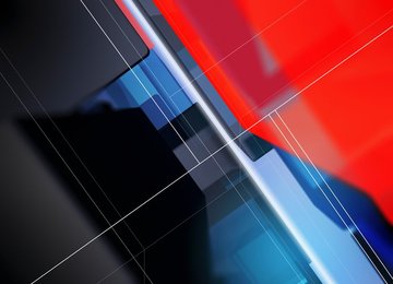 Aerial view of abstract three dimensional geometric structure